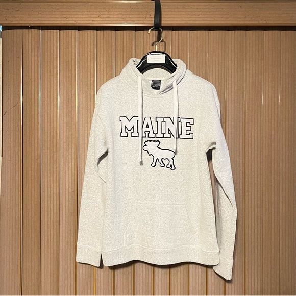 Maine Sweatshirt Genderless Size Medium 60% Cotton 40% Polyester w/ Drawstrings - Picture 1 of 4